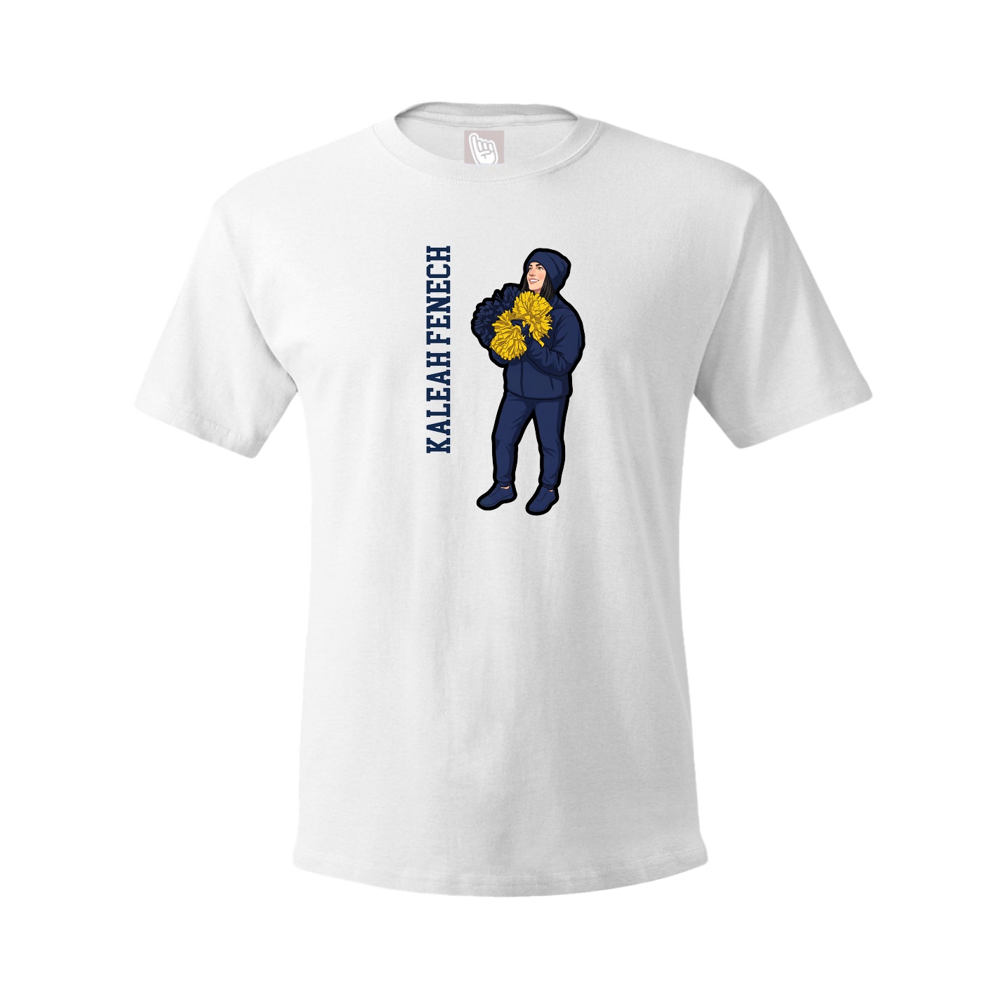Tee — Name Vertical in White