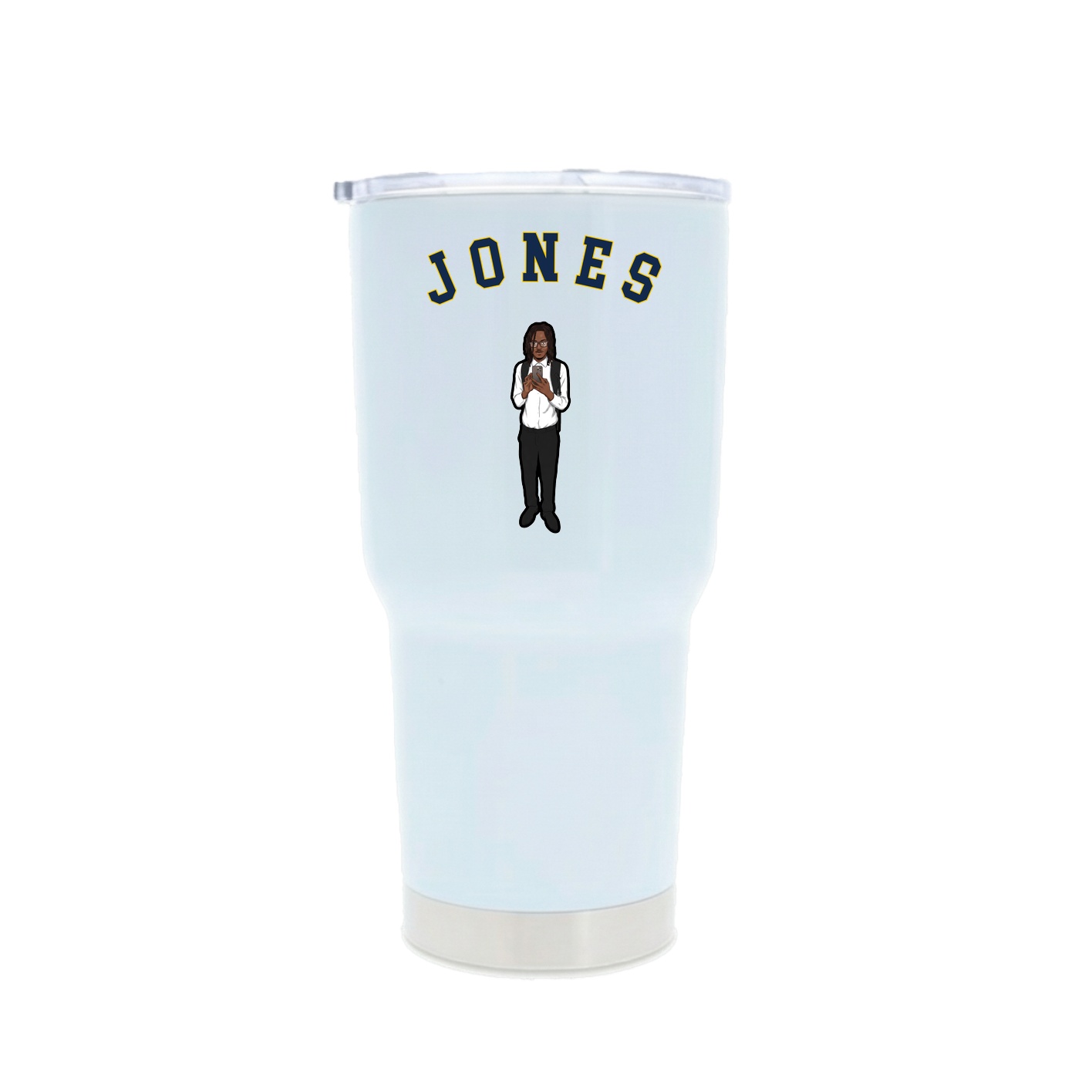 30oz Stainless Steel Tumbler — Shirsey Arch in White