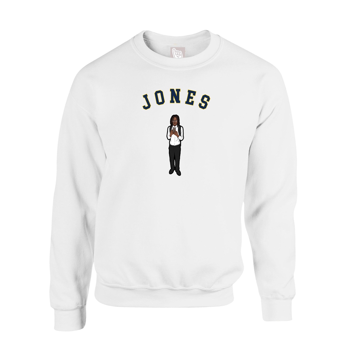 Fleece Crew — Shirsey Arch in White