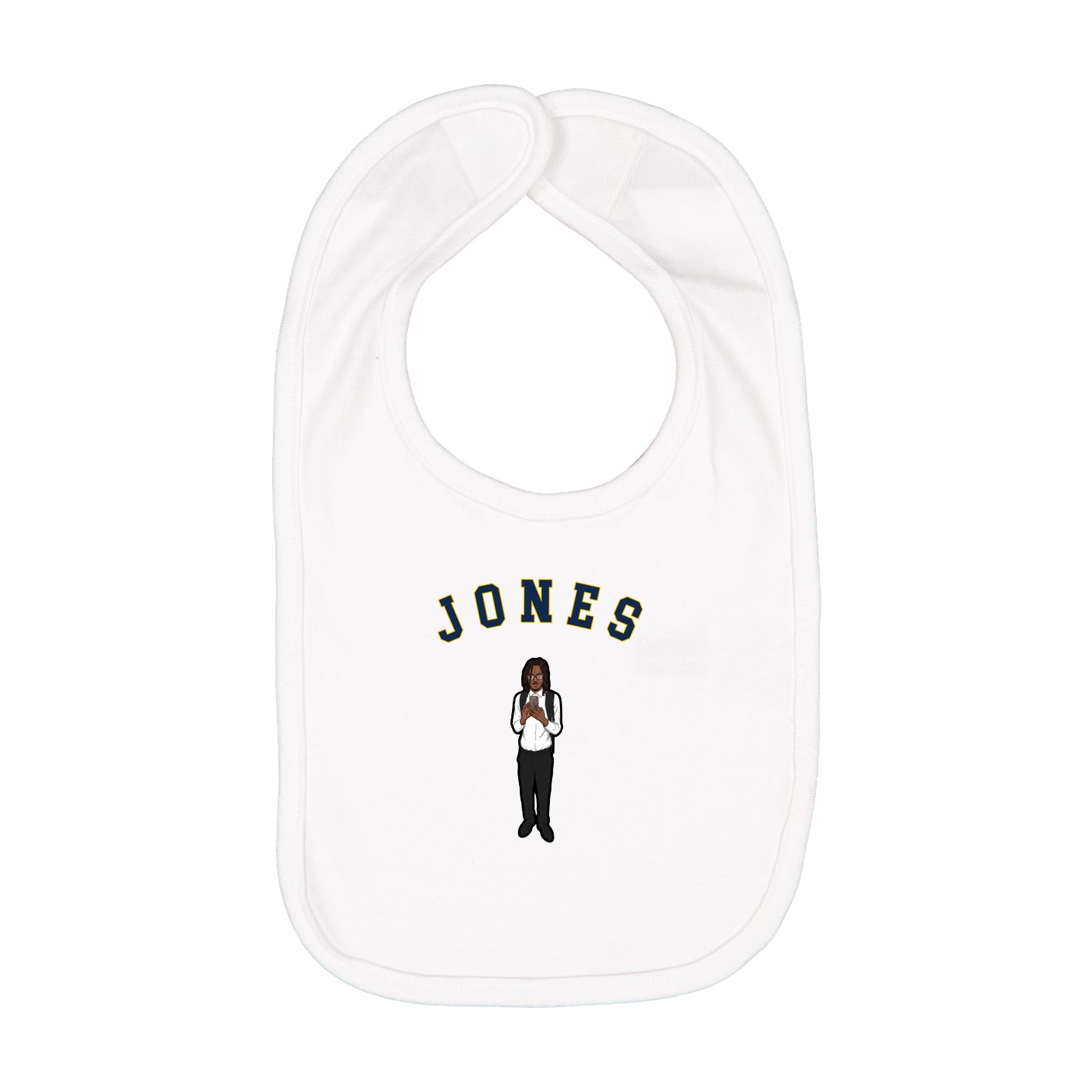 Infant Bib — Shirsey Arch in White