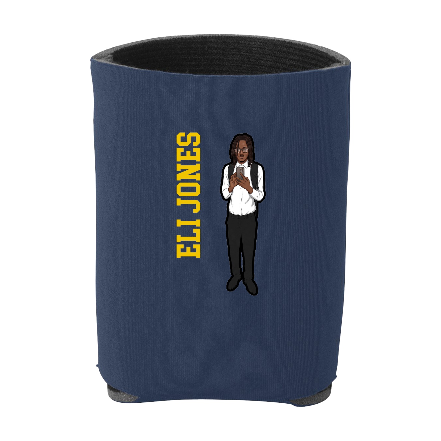 Can Holder — Name Vertical in Navy