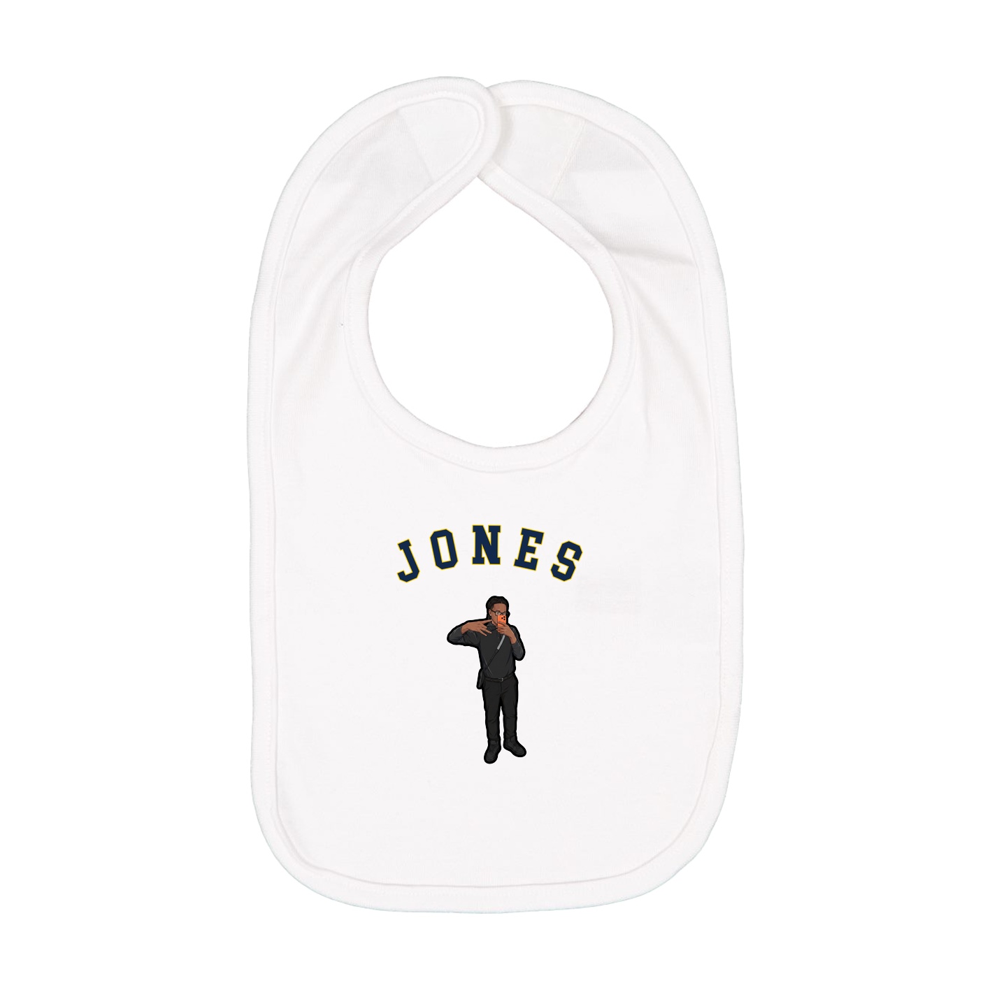 Infant Bib — Shirsey Arch in White
