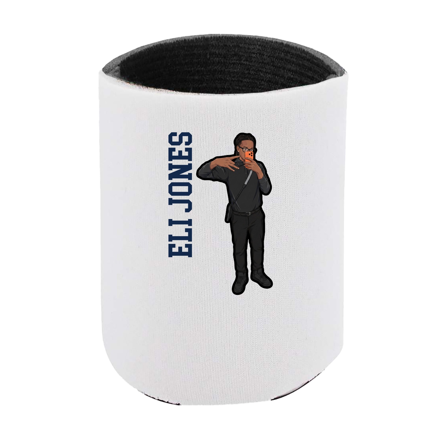 Can Holder — Name Vertical in White