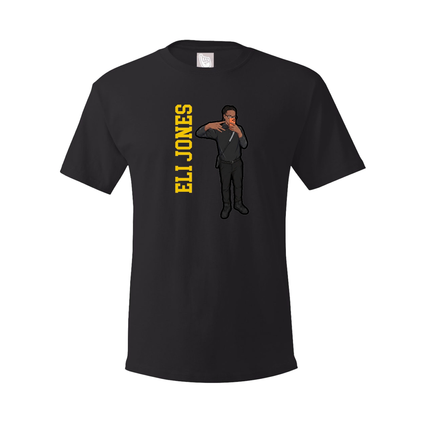 Tee — Name Vertical in Black
