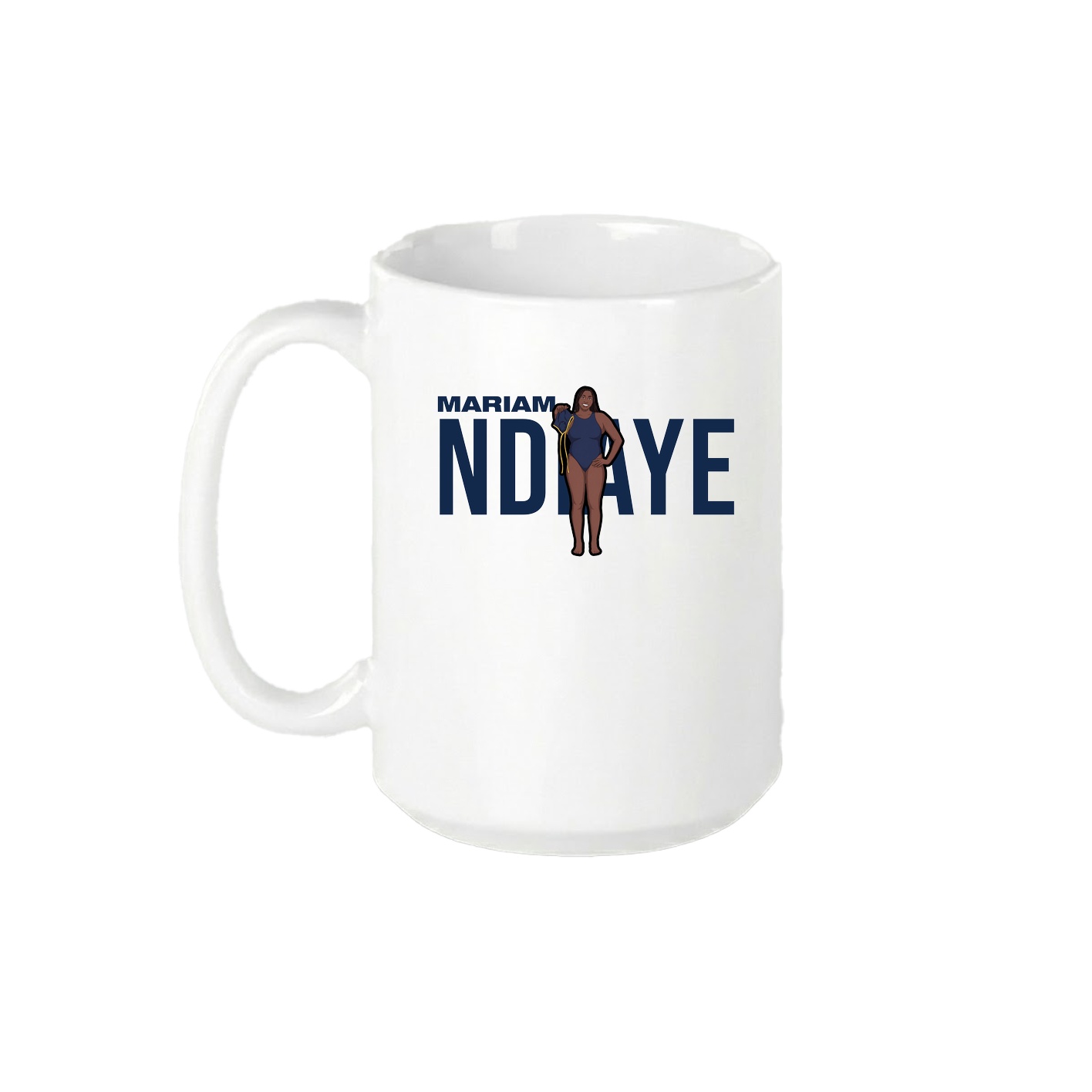 15oz Coffee Mug — Player Name in White