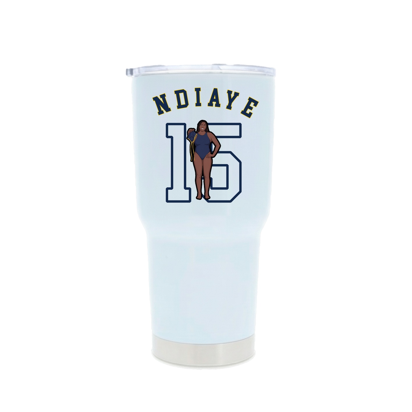 30oz Stainless Steel Tumbler — Shirsey Arch in White