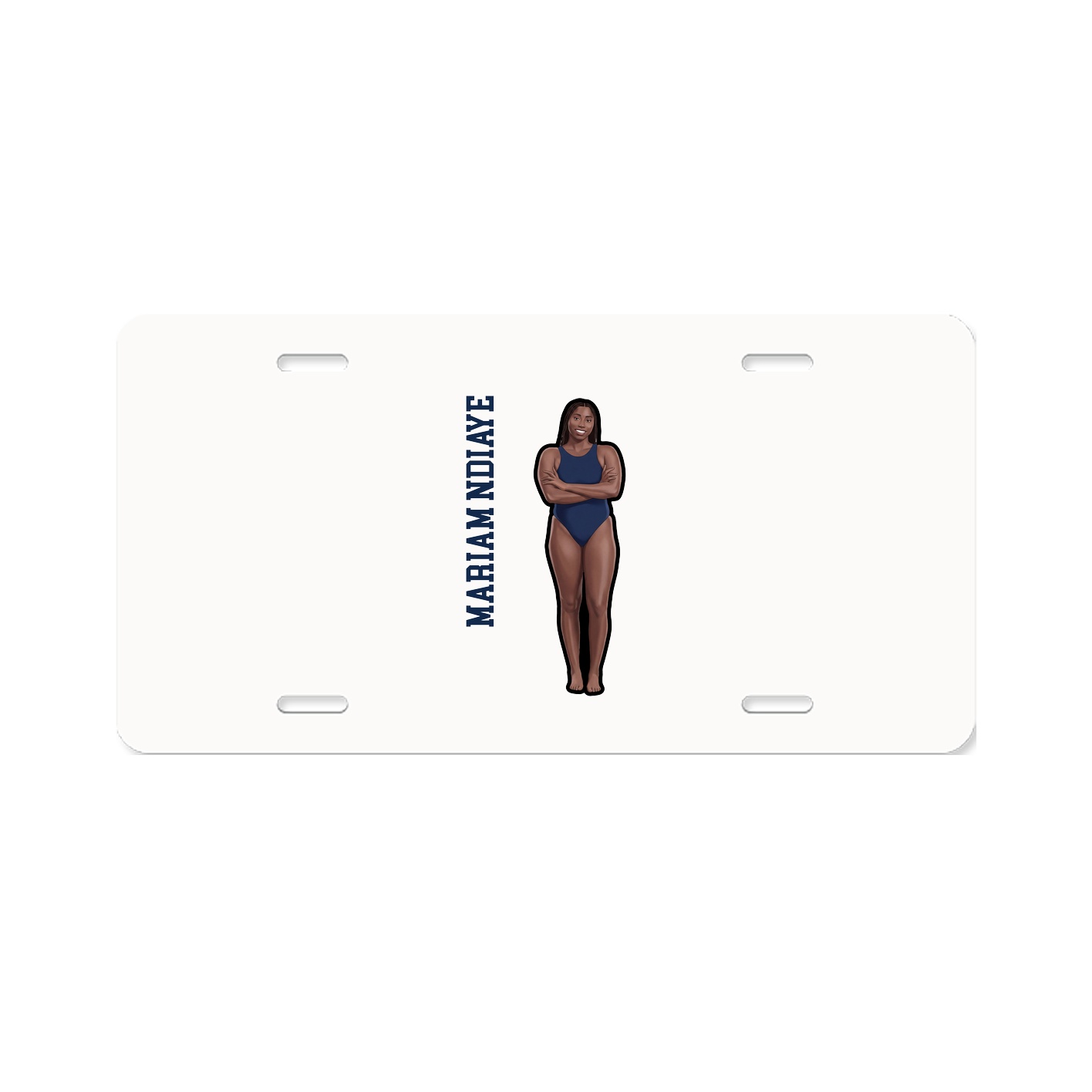 License Plate — Name Vertical in Classic