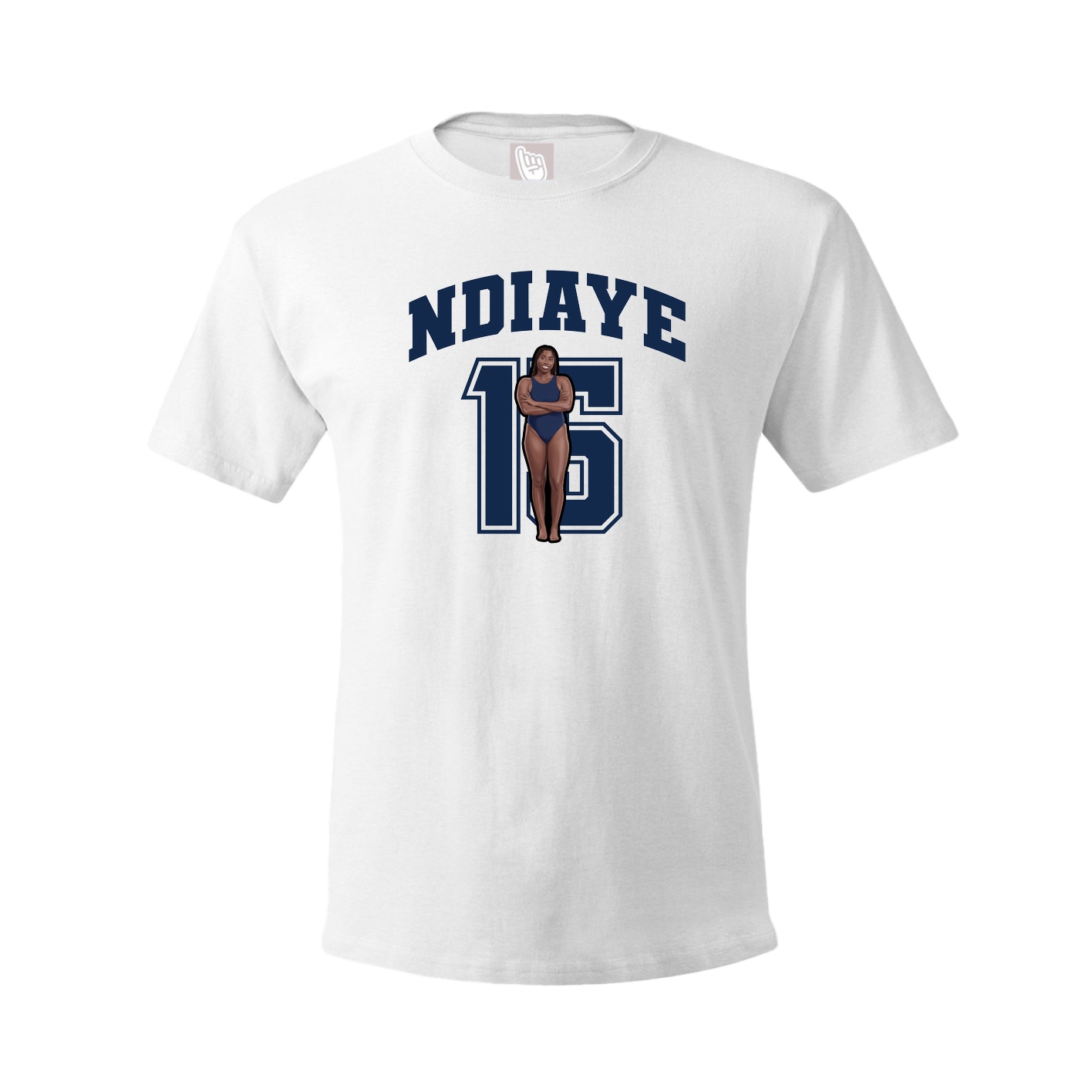 Youth Tee — Number in White