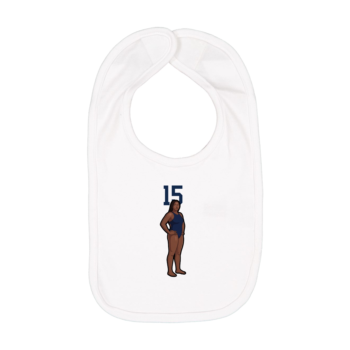 Infant Bib — Number Top in White