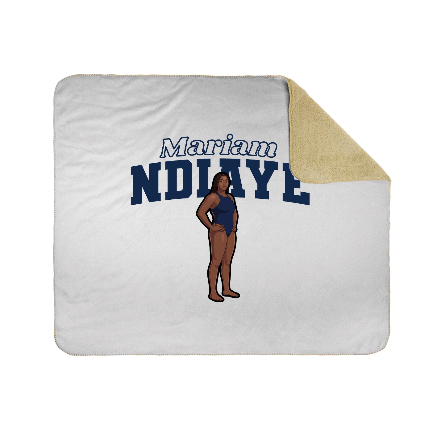Throw Blanket — Name Arch in White