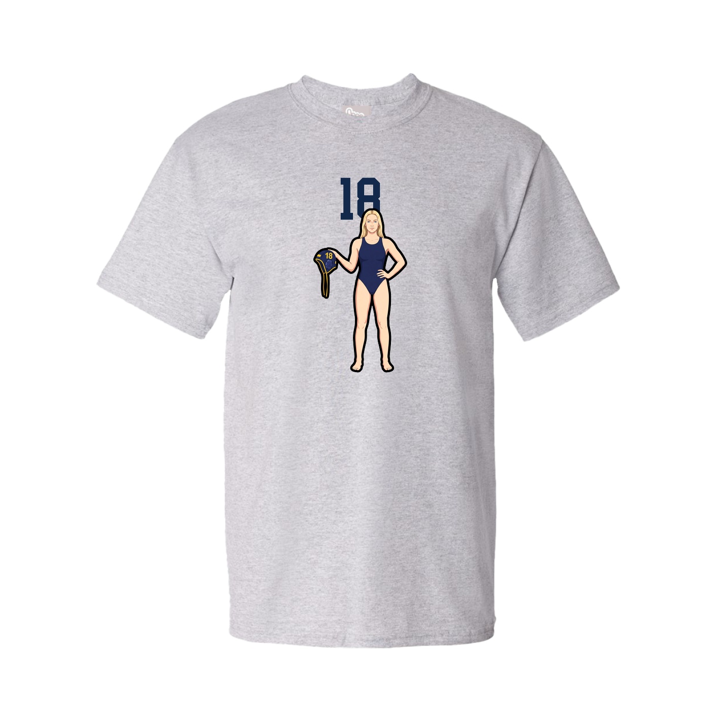 Youth Tee — Number Top in Grey