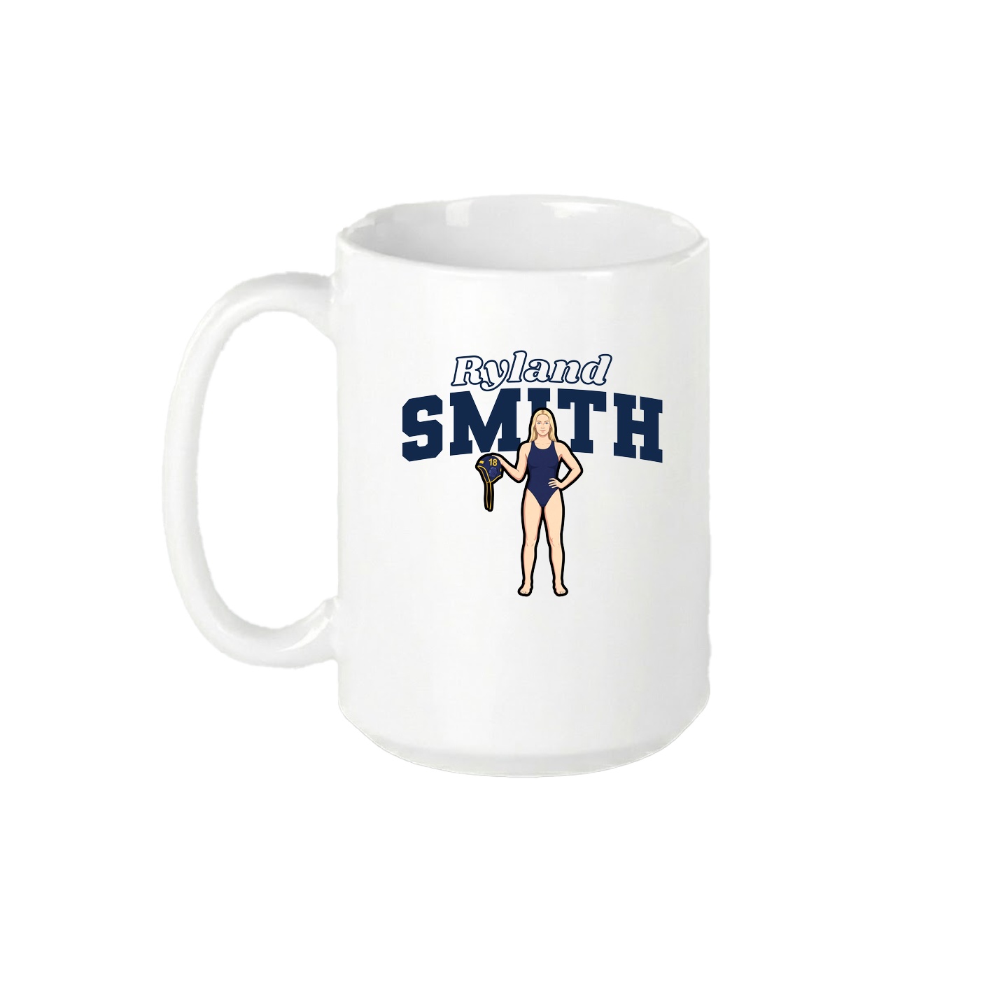 15oz Coffee Mug — Name Arch in White