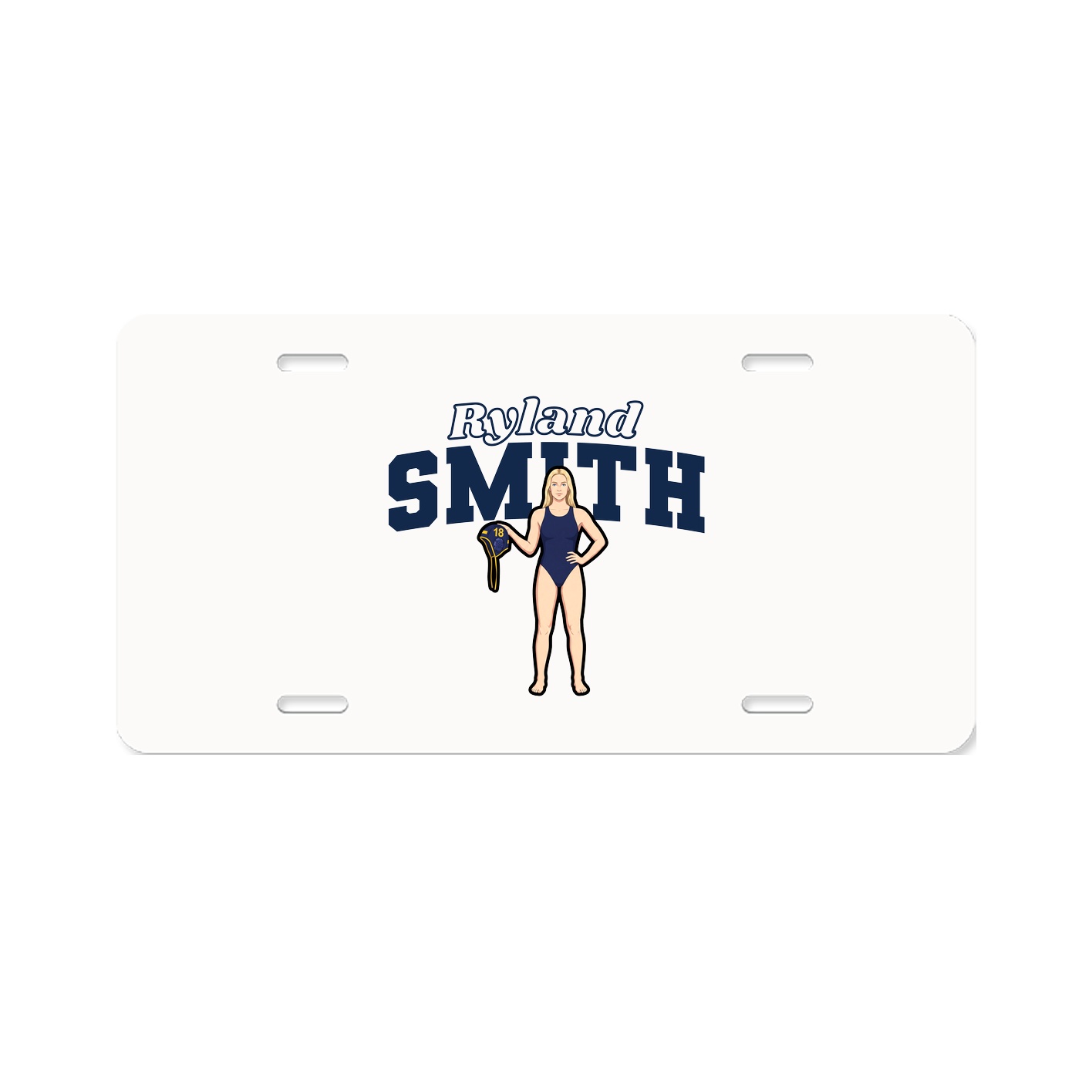 License Plate — Name Arch in Classic