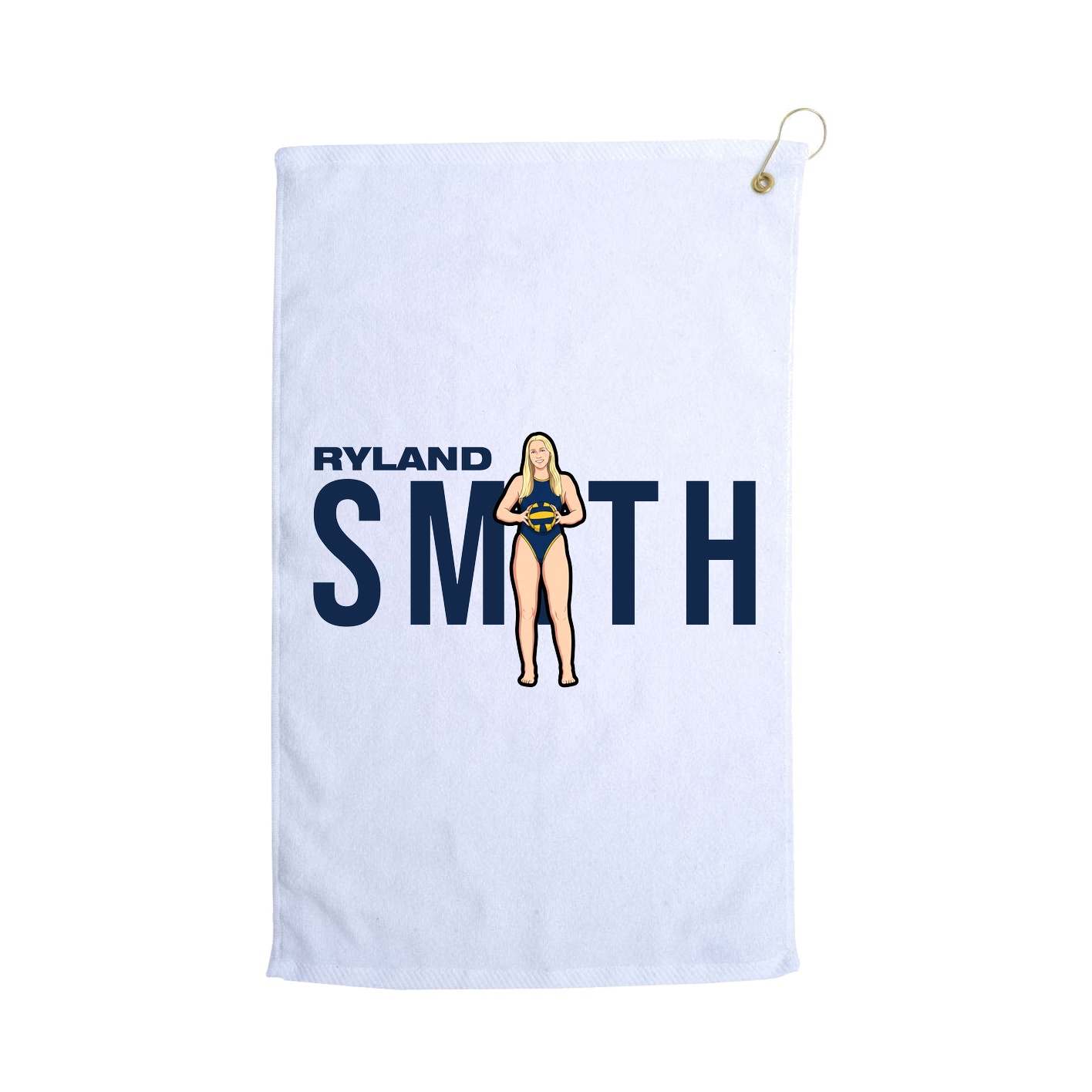 Golf Towel — Player Name in White