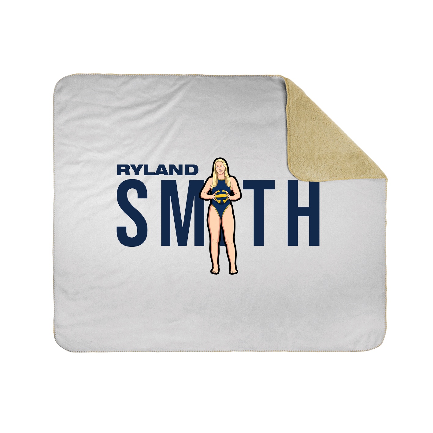 Throw Blanket — Player Name in White