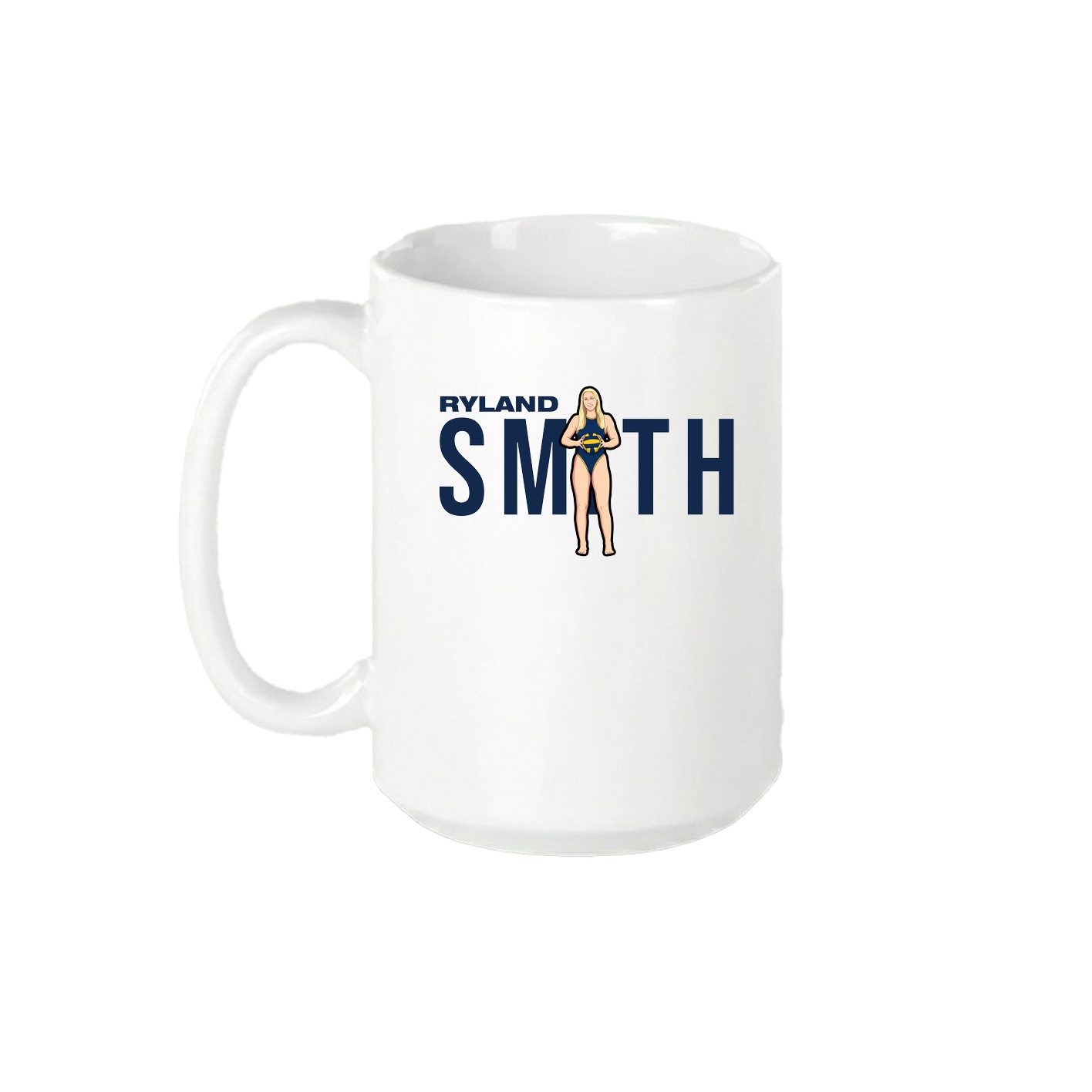 15oz Coffee Mug — Player Name in White
