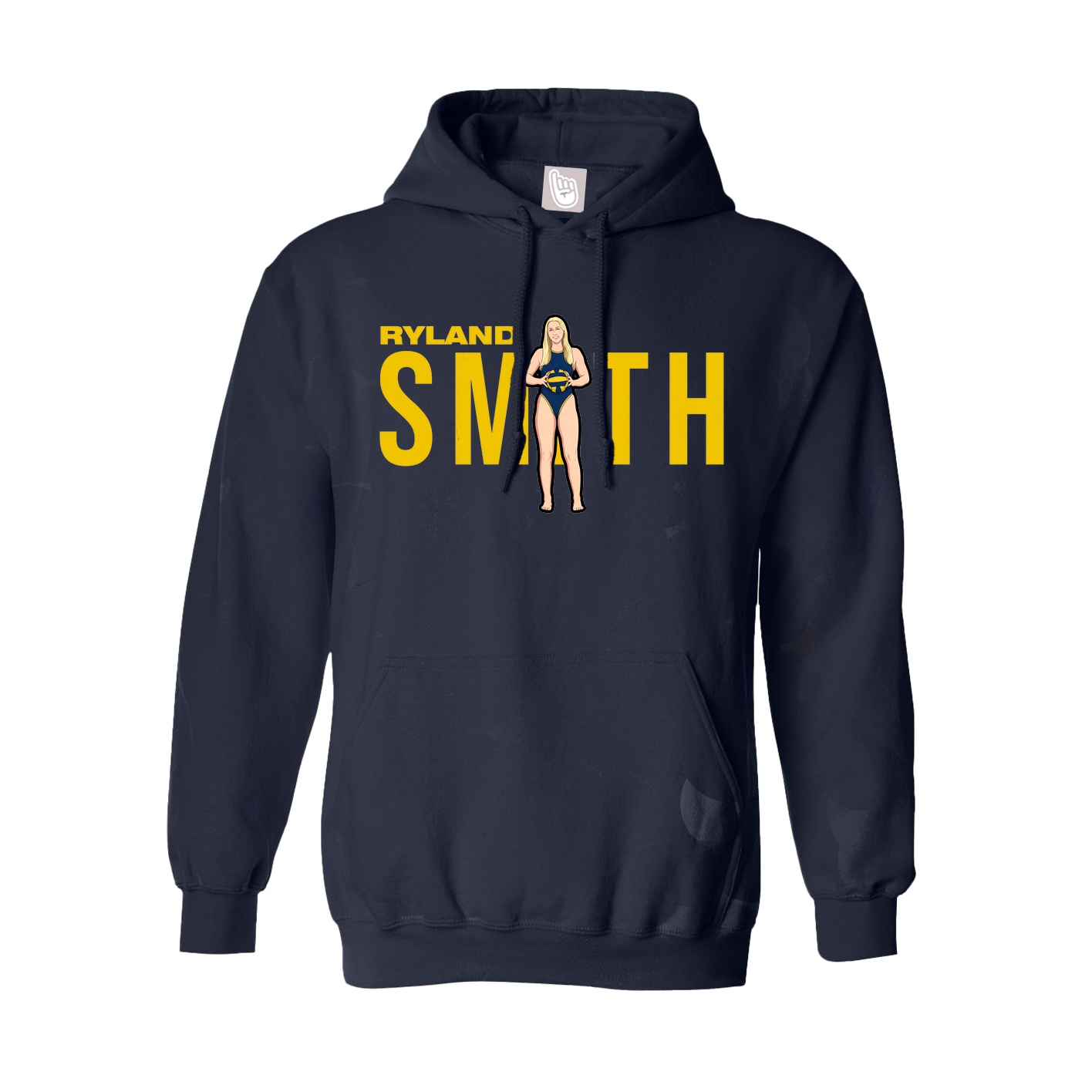 Youth Hoodie — Player Name in Navy