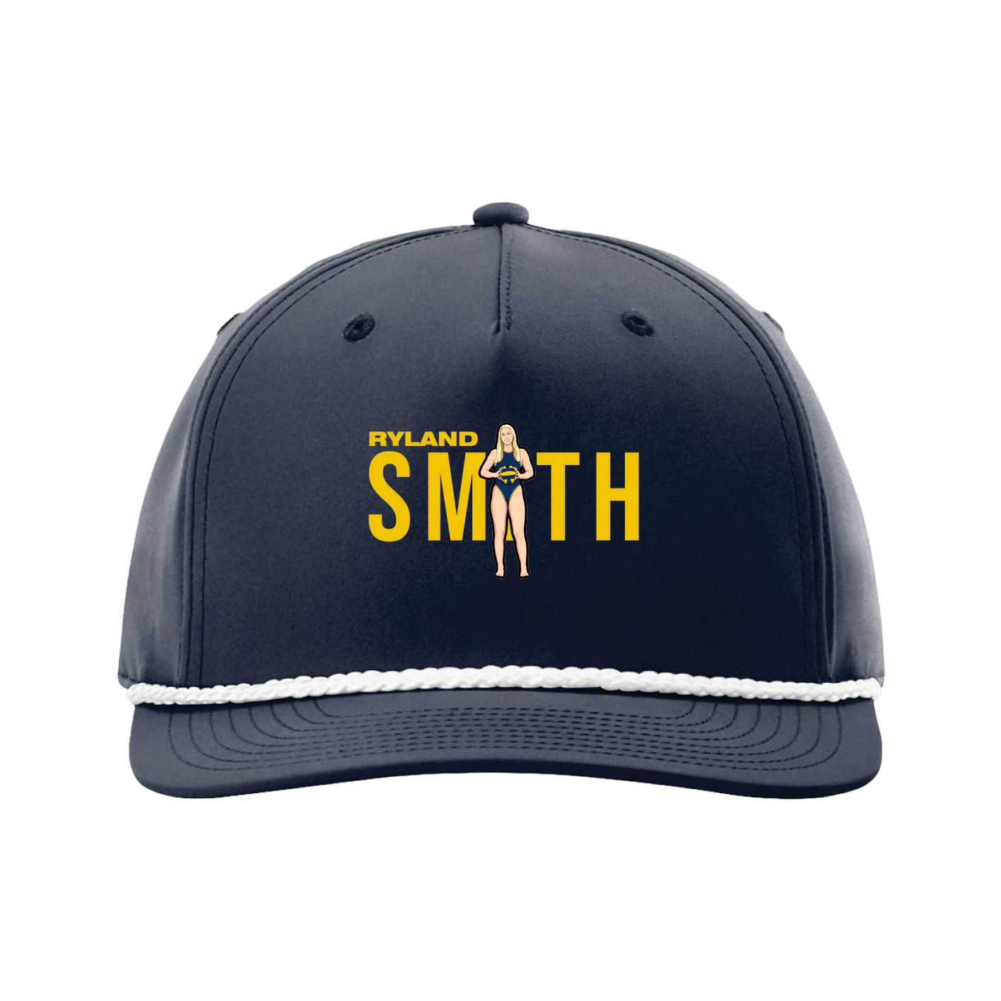 Five-Panel Classic Rope Cap — Player Name in Navy