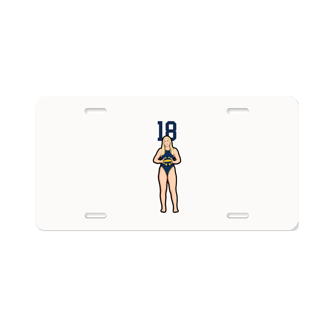 License Plate — Number Top in Classic