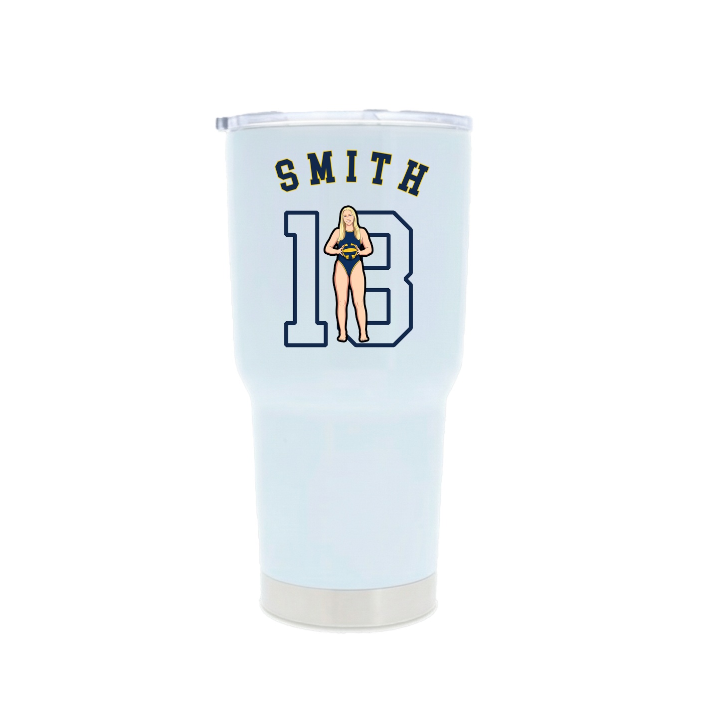 30oz Stainless Steel Tumbler — Shirsey Arch in White