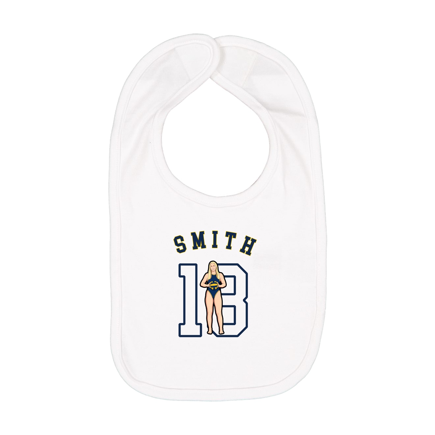 Infant Bib — Shirsey Arch in White