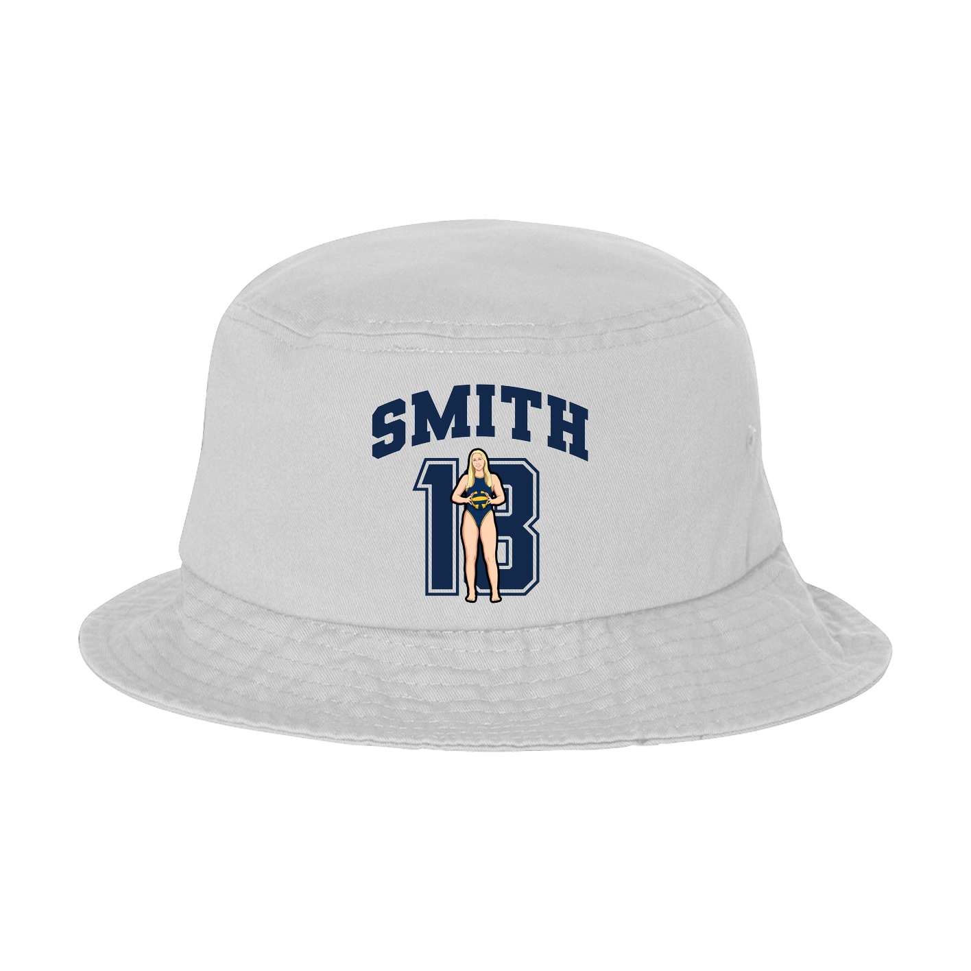 Bucket Cap — Number in White
