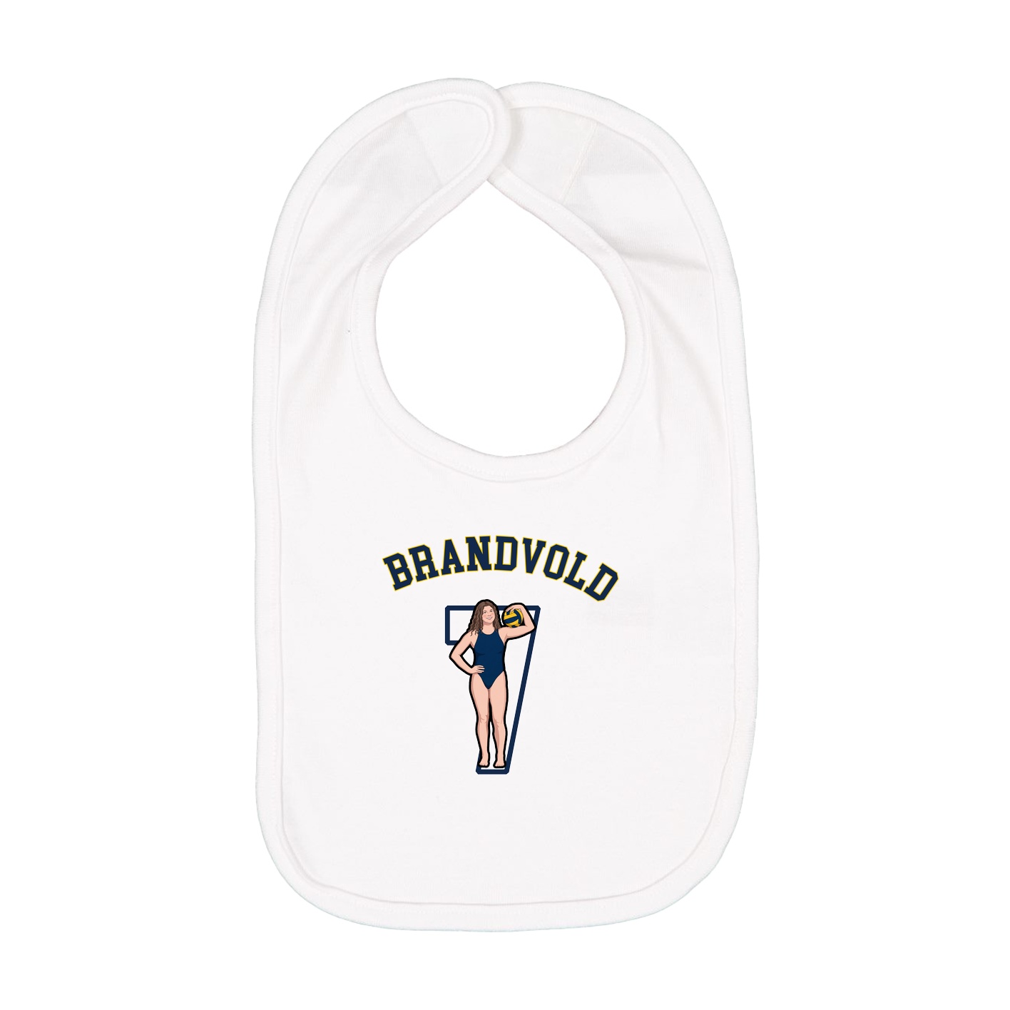 Infant Bib — Shirsey Arch in White