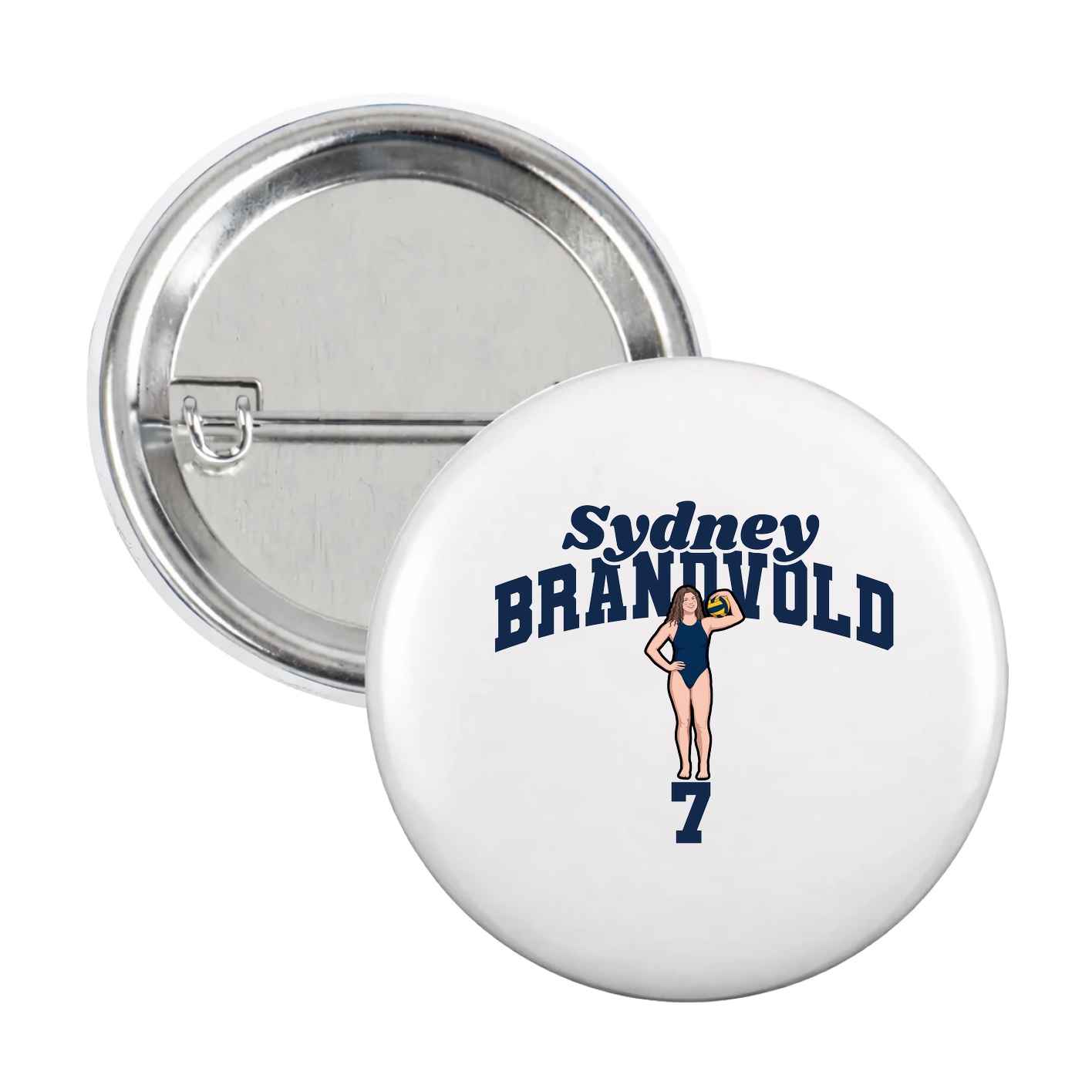 Game Day Button — Signature Arch in White
