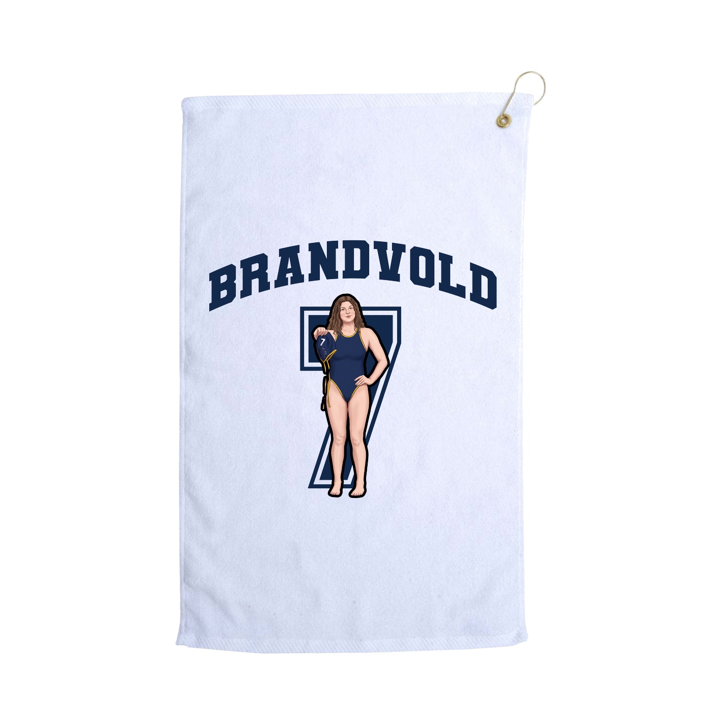 Golf Towel — Number in White