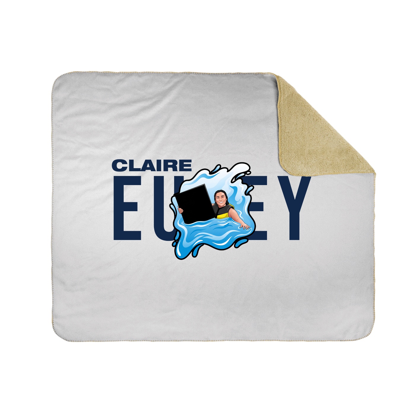 Throw Blanket — Player Name in White