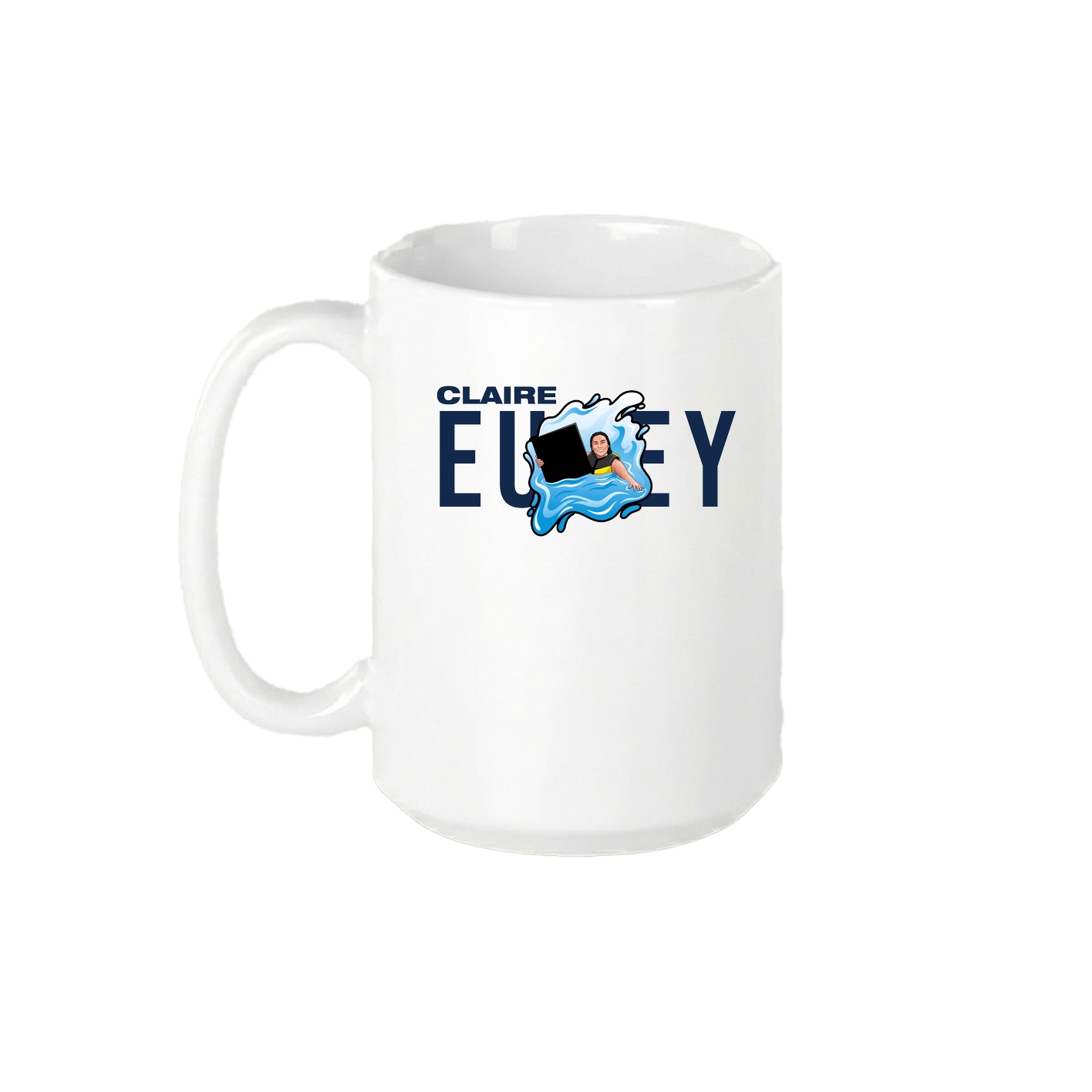 15oz Coffee Mug — Player Name in White