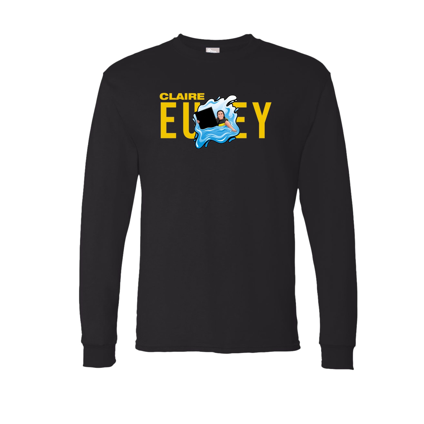 Long Sleeve Tee — Player Name in Black