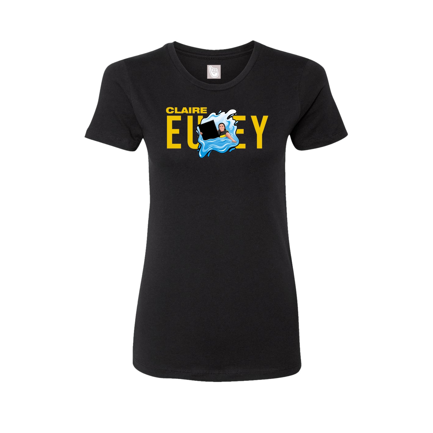 Fitted Women's Tee — Player Name in Black