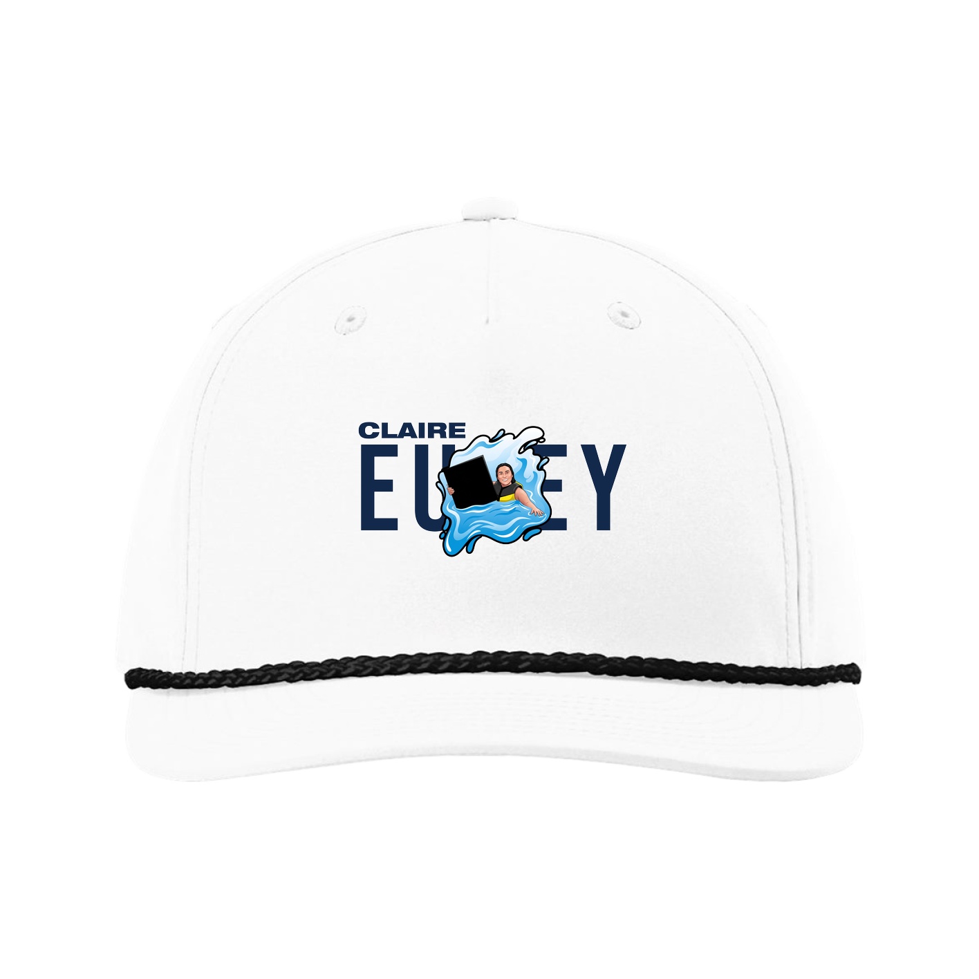 Five-Panel Classic Rope Cap — Player Name in White