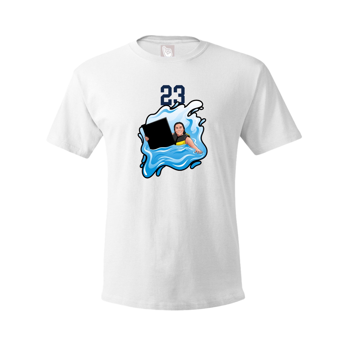 Youth Tee — Number Top in White