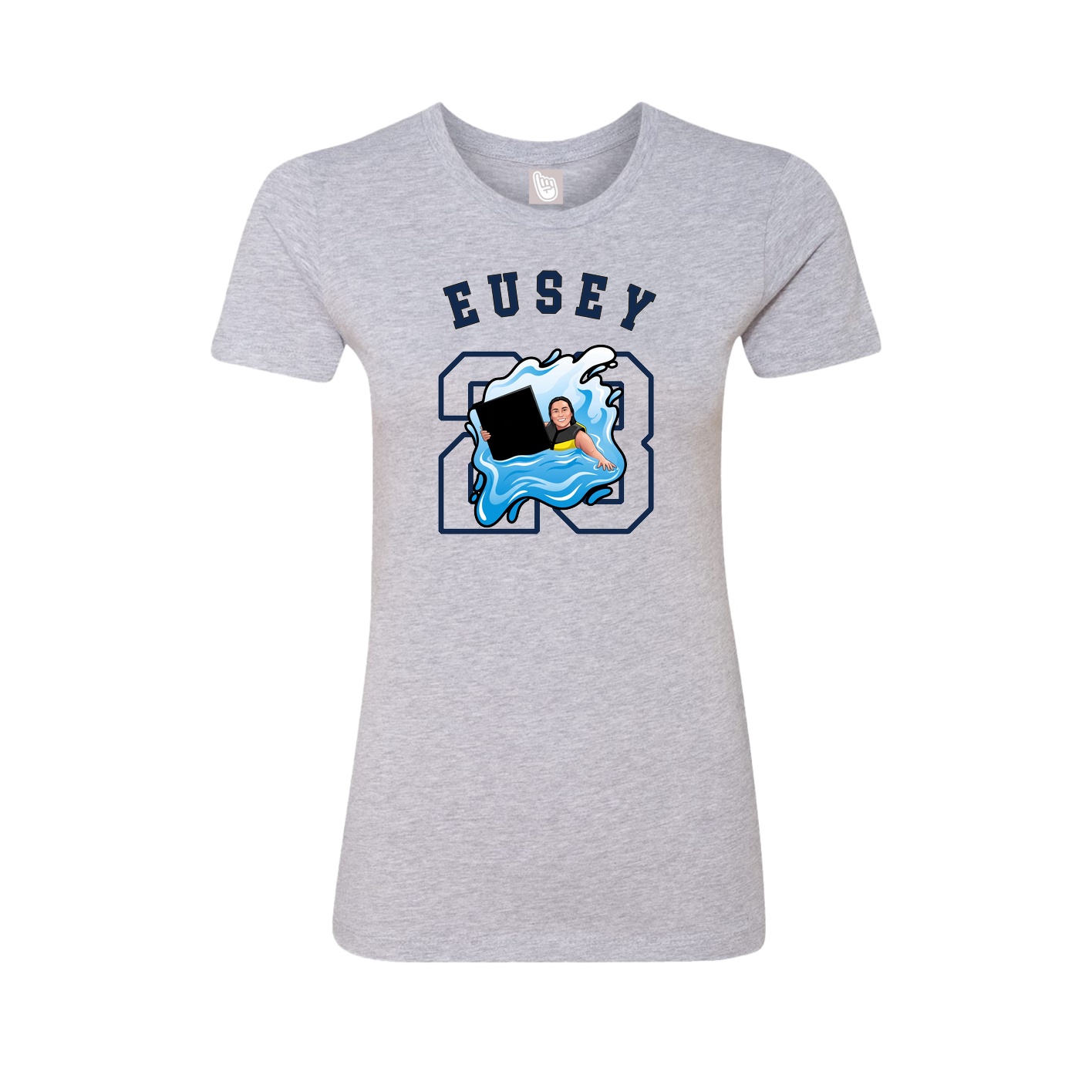 Fitted Women's Tee — Shirsey Arch in Grey