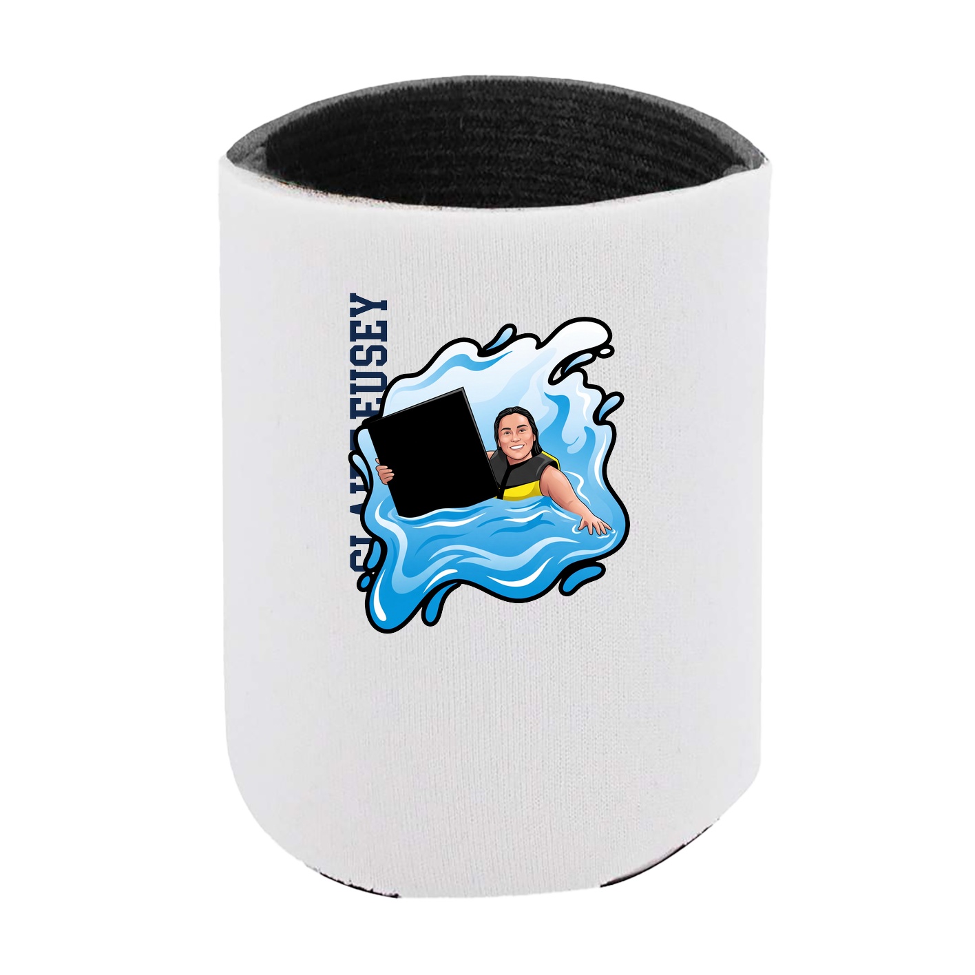 Can Holder — Name Vertical in White