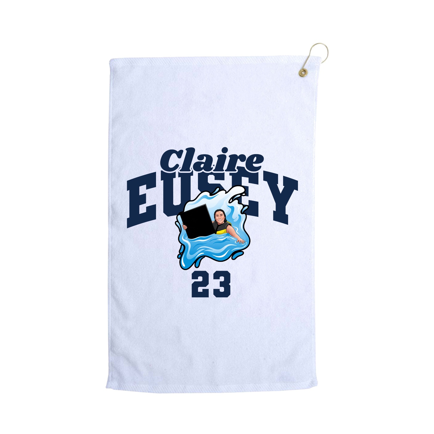 Golf Towel — Signature Arch in White