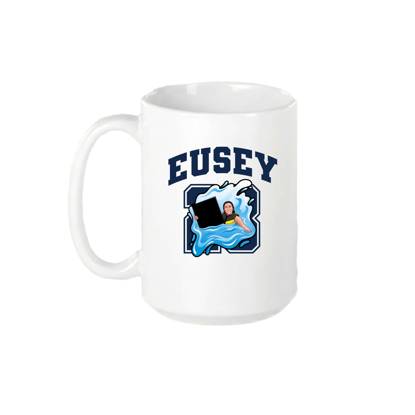 15oz Coffee Mug — Number in White