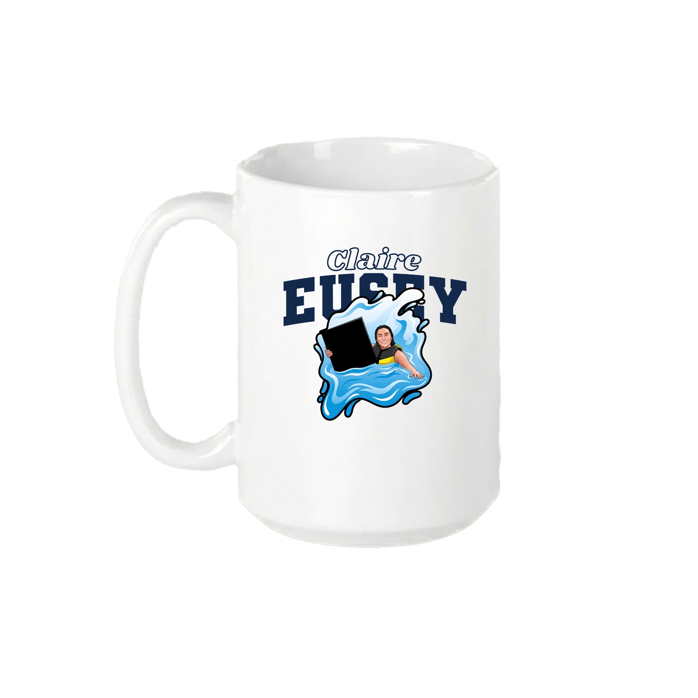 15oz Coffee Mug — Name Arch in White