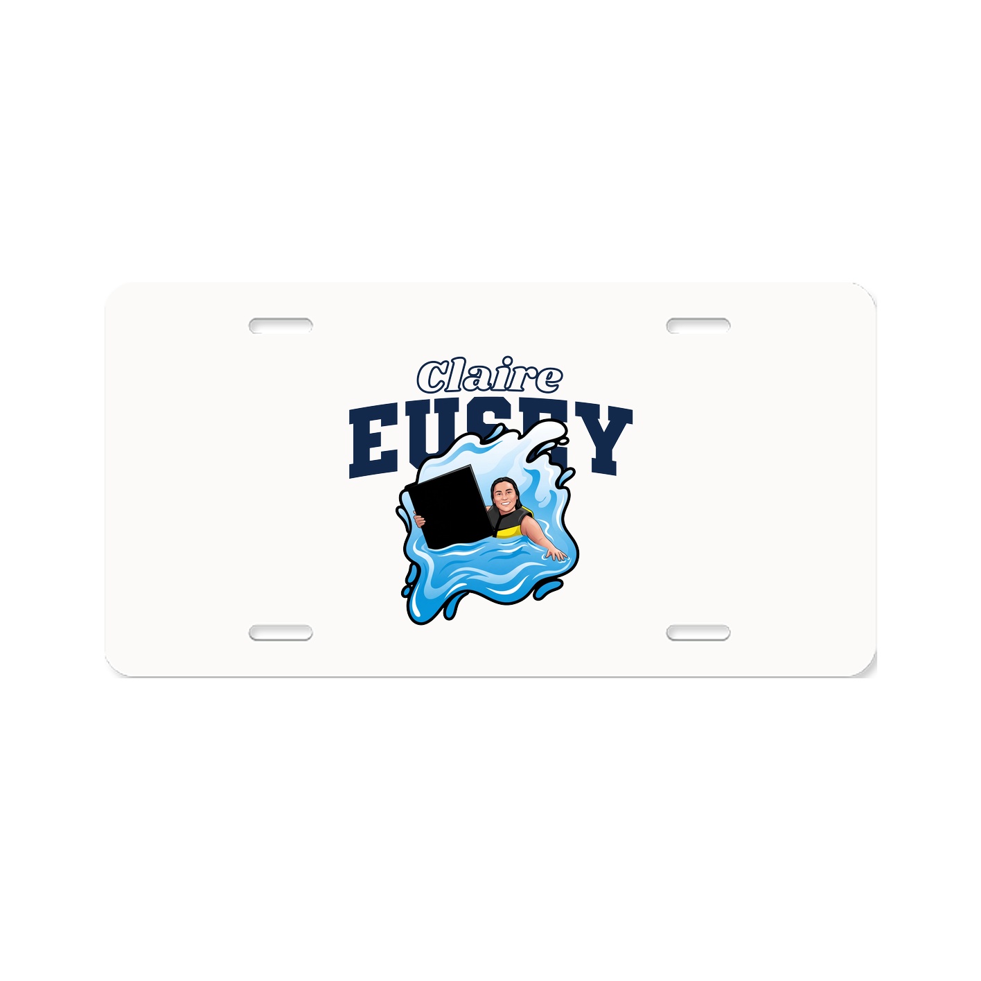 License Plate — Name Arch in Classic