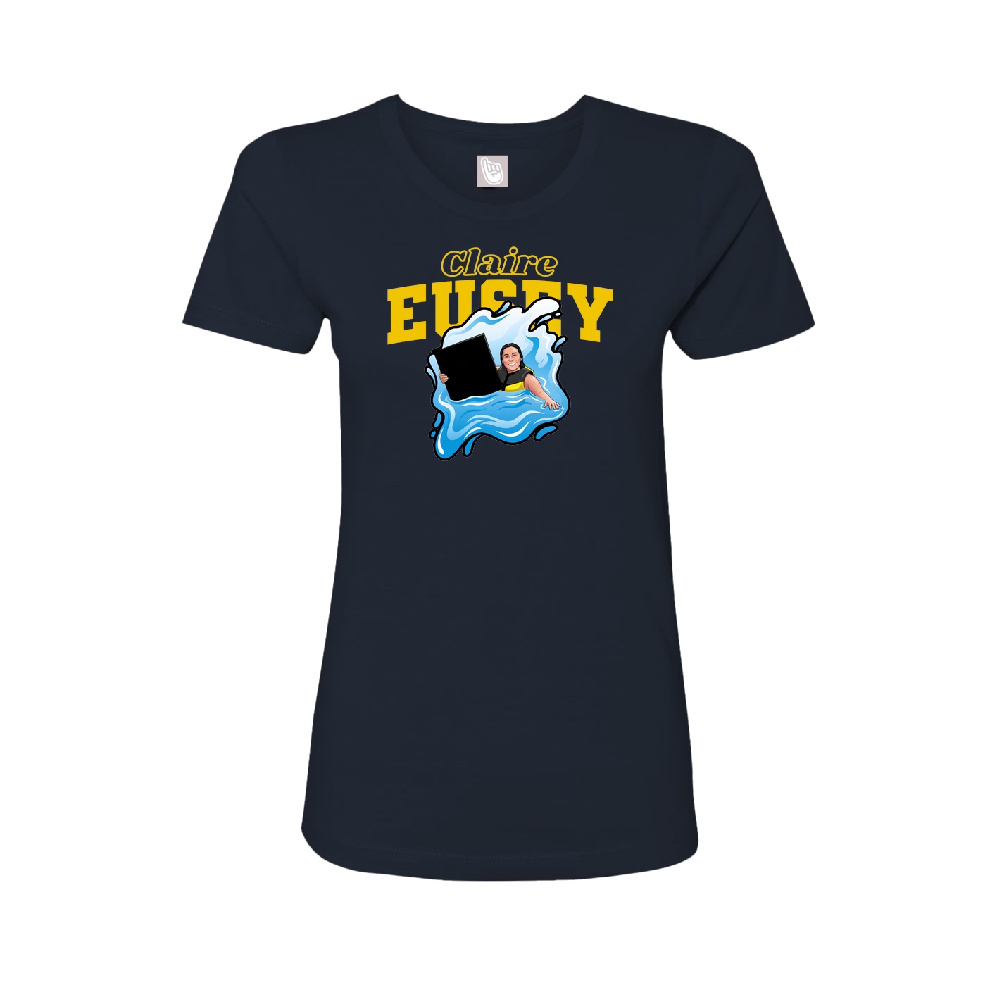 Fitted Women's Tee — Name Arch in Navy