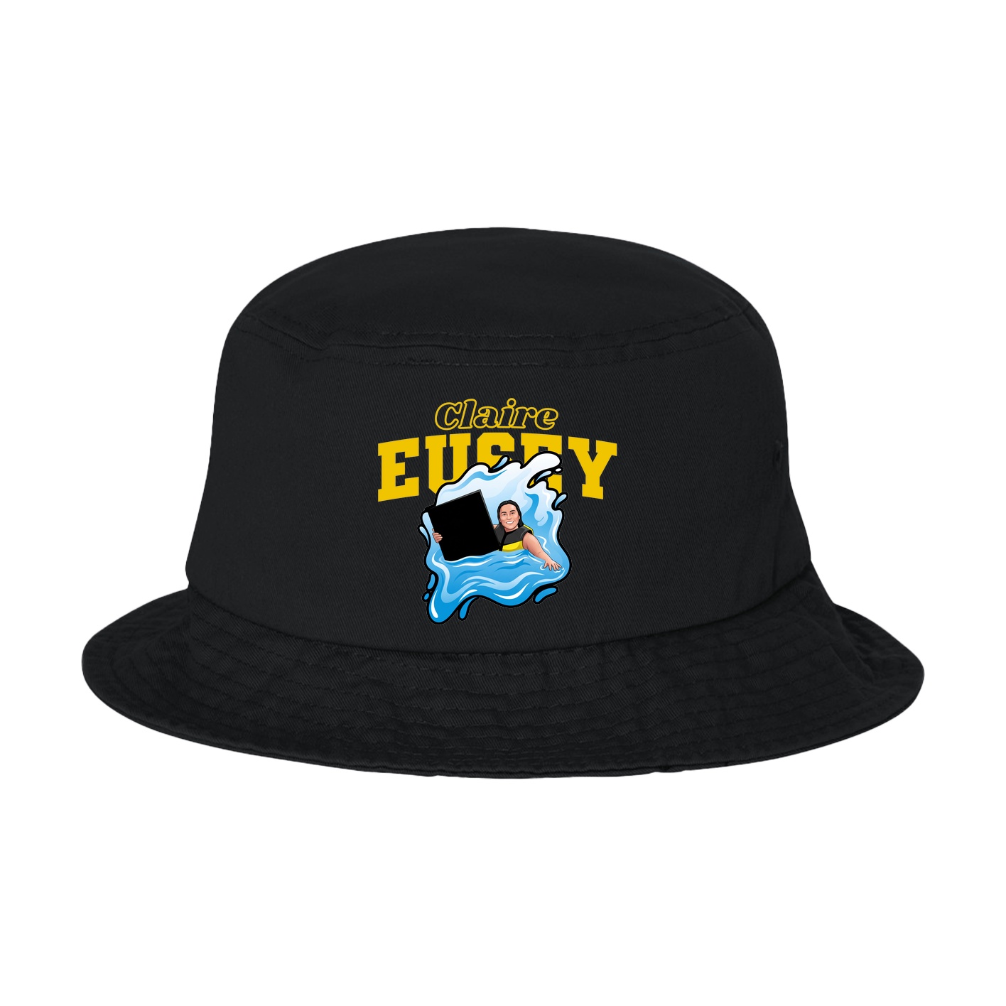 Bucket Cap — Name Arch in Black