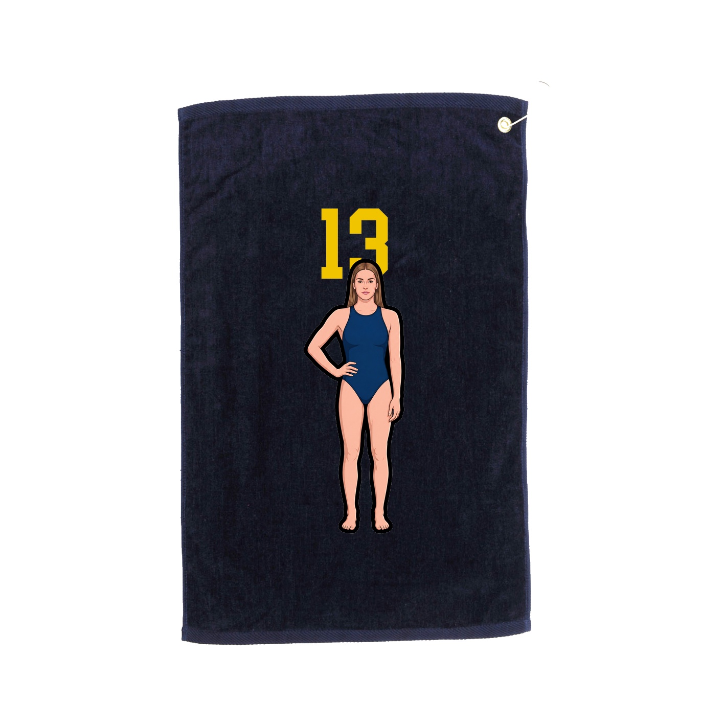 Golf Towel — Number Top in Navy