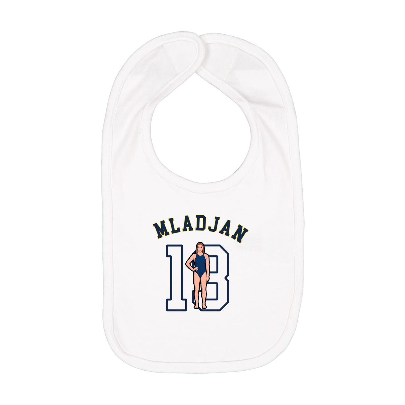 Infant Bib — Shirsey Arch in White