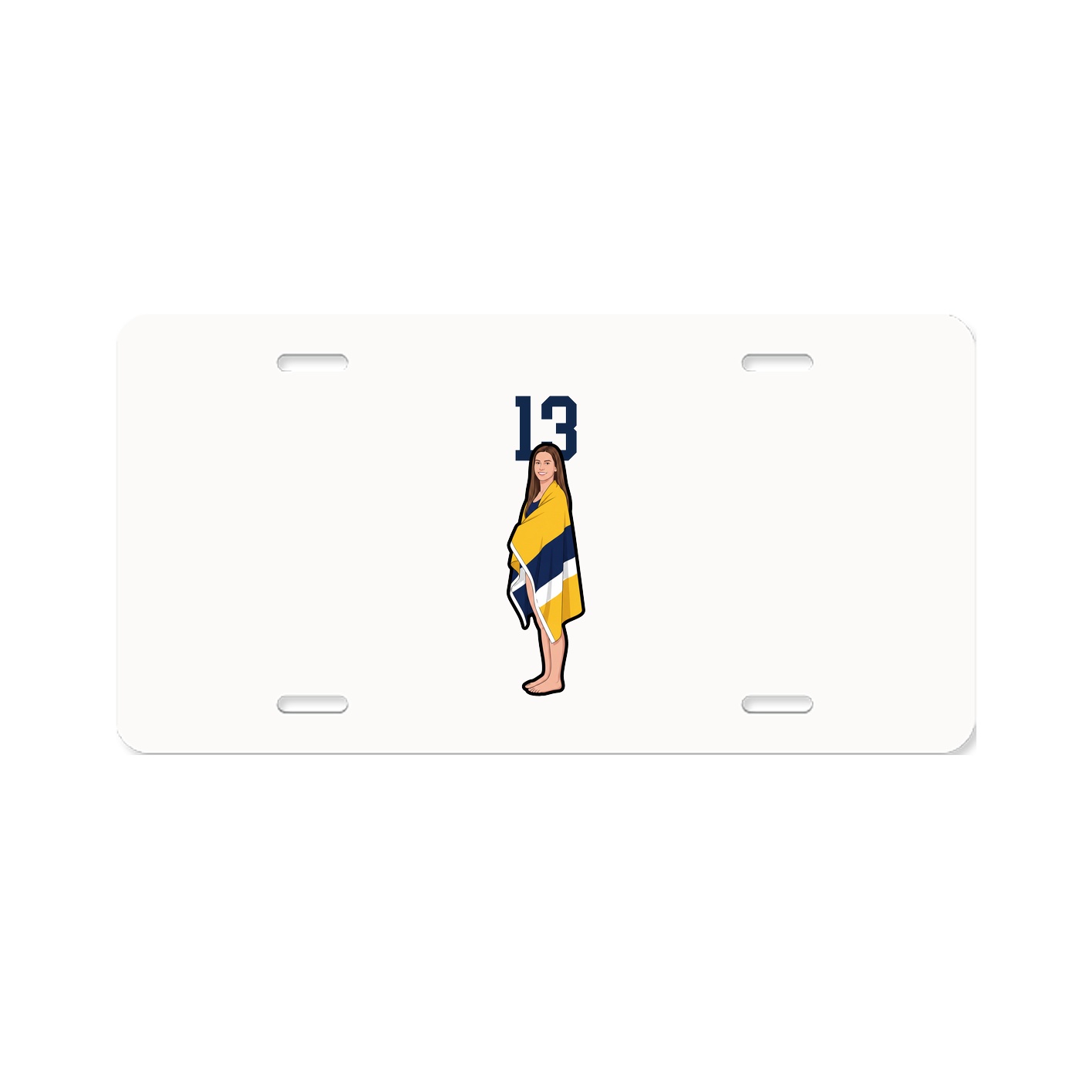 License Plate — Number Top in Classic