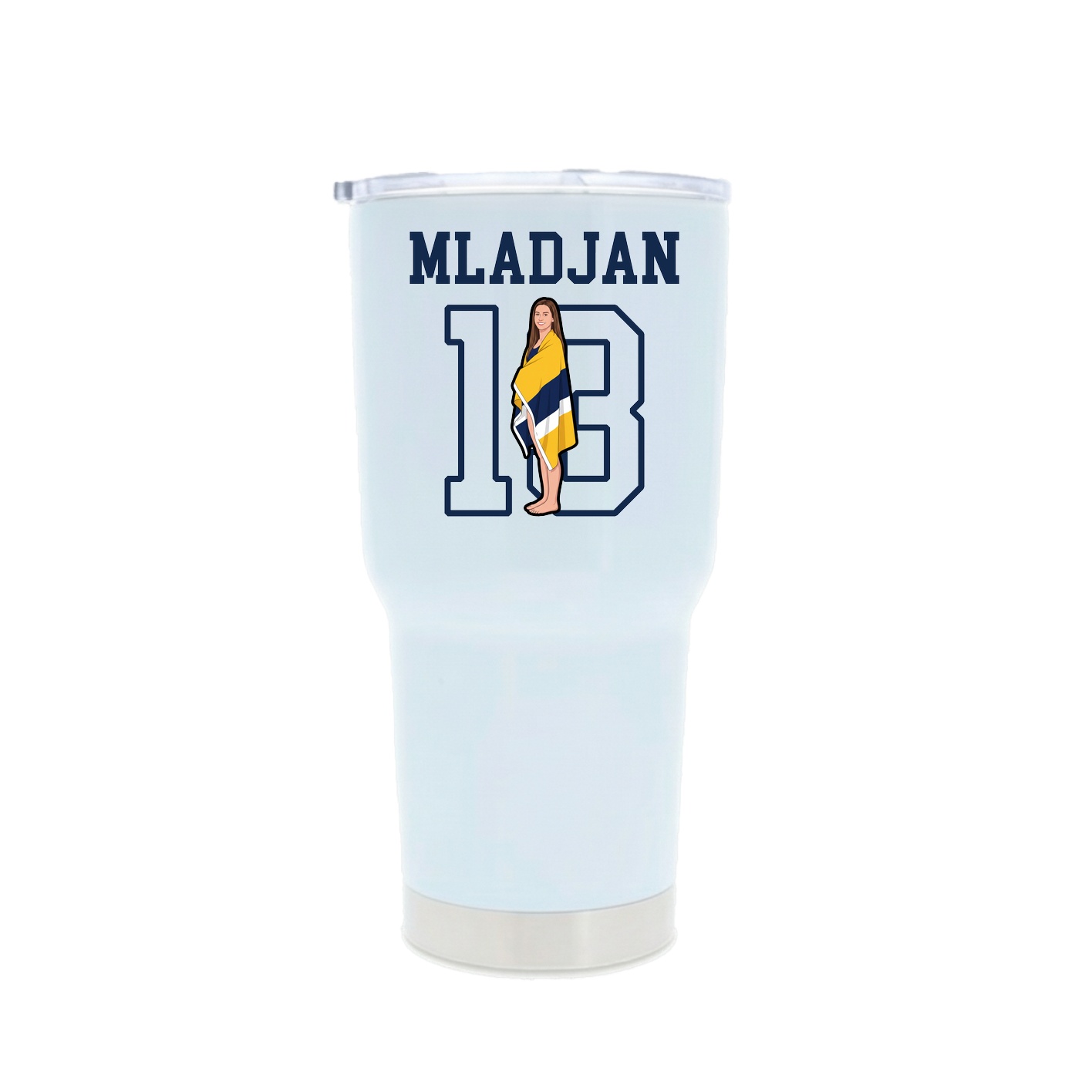 30oz Stainless Steel Tumbler — Shirsey in White