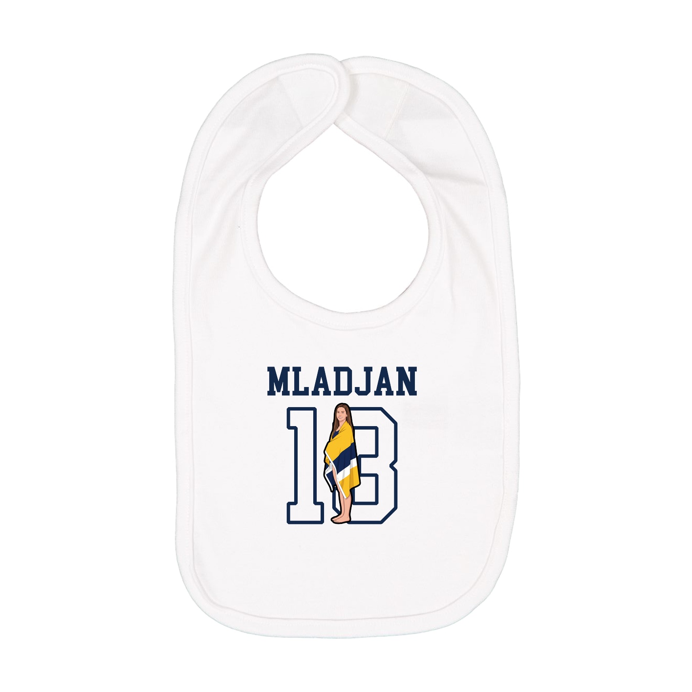 Infant Bib — Shirsey in White
