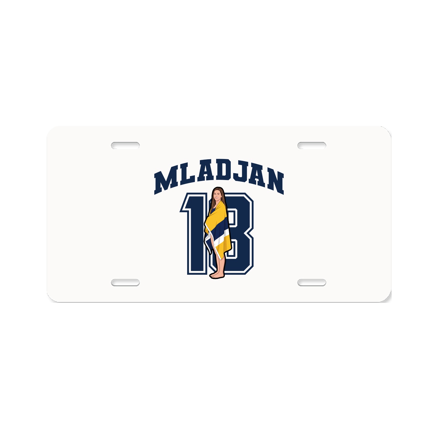 License Plate — Number in Classic