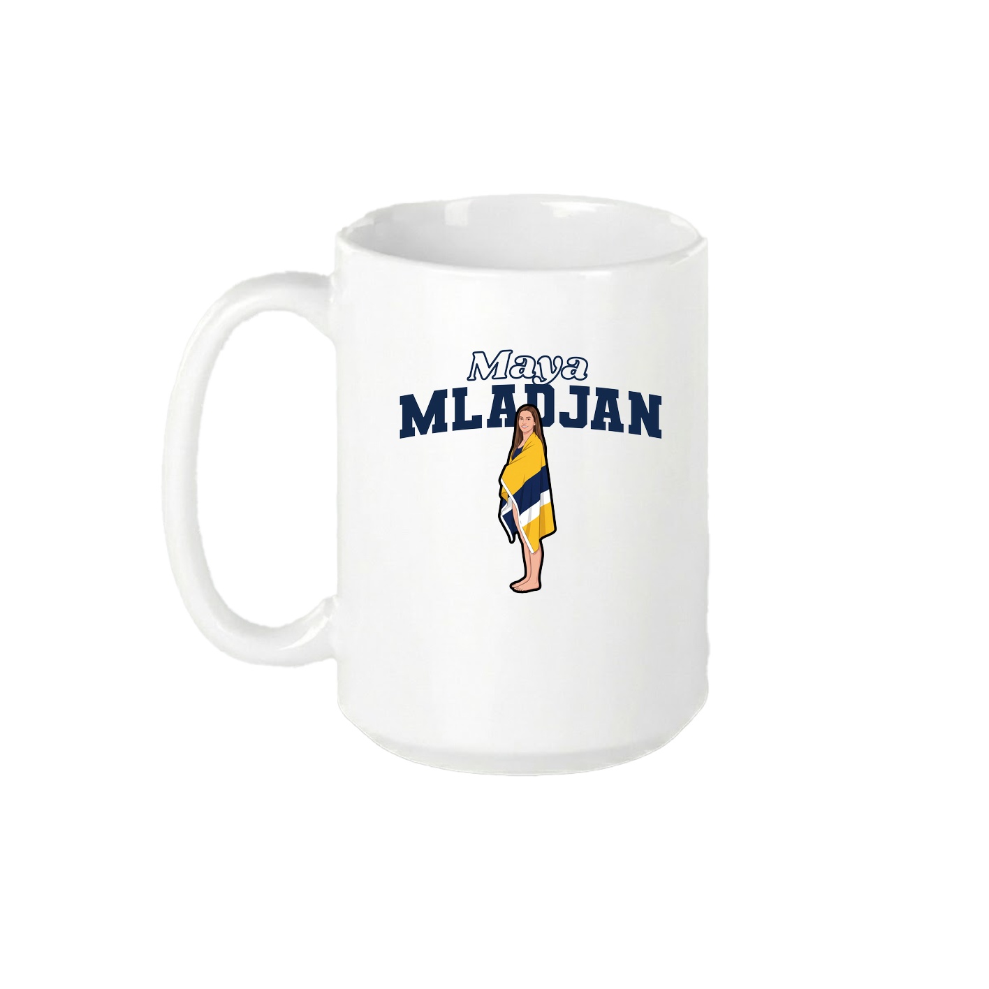 15oz Coffee Mug — Name Arch in White